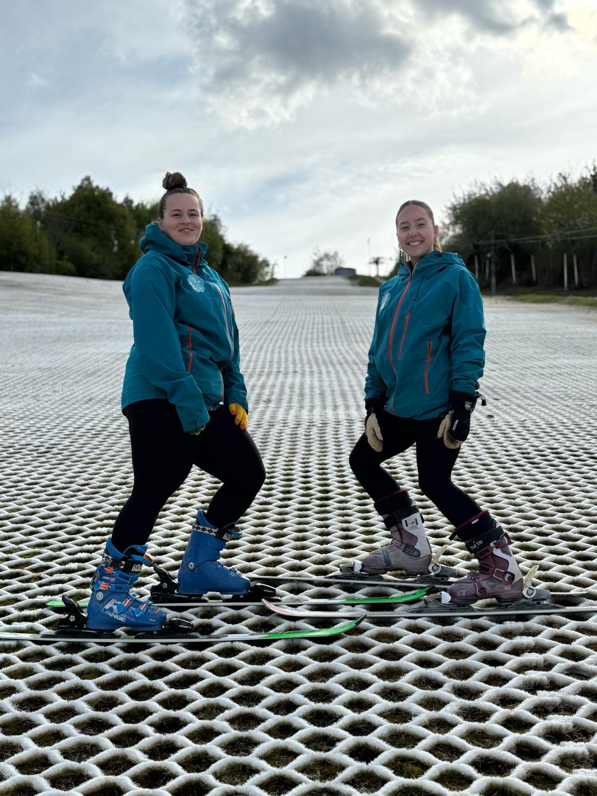 Ski instructors on slope